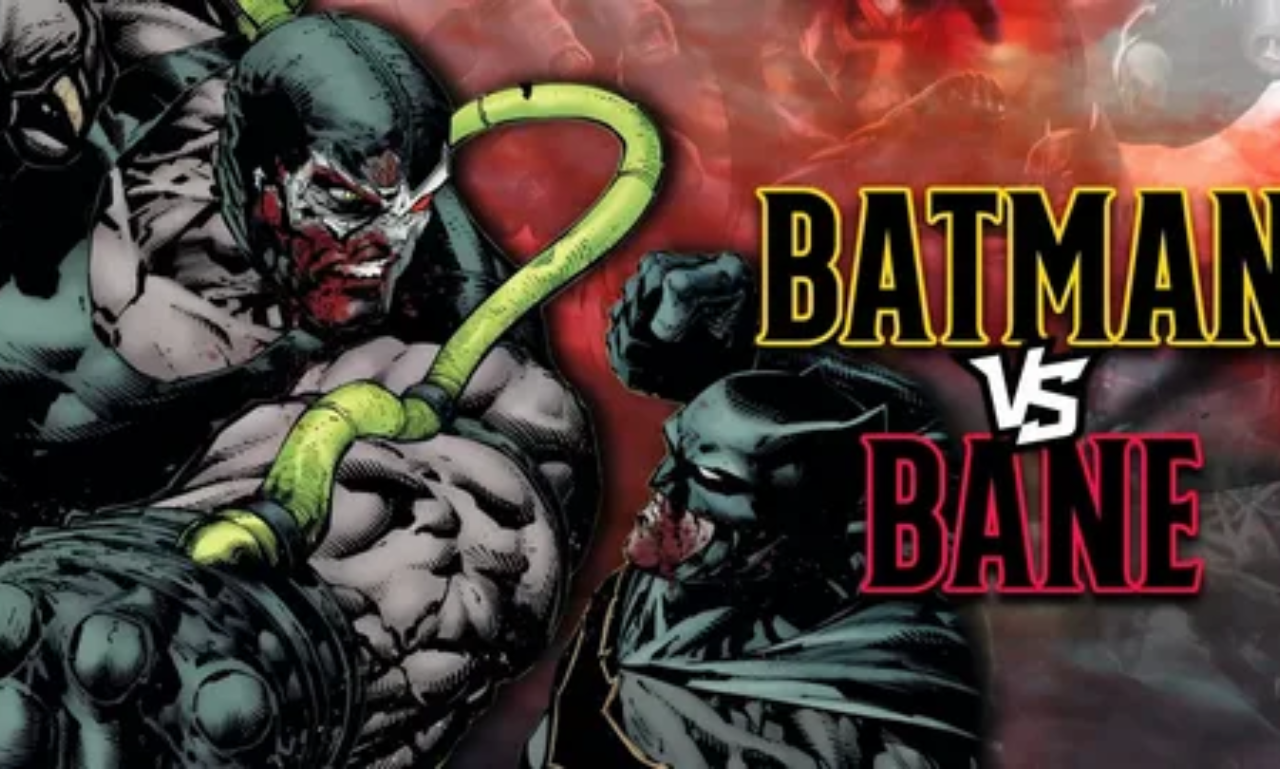 Cinematic illustration of Bane alongside a famous Batman quote that reflects inner strength.