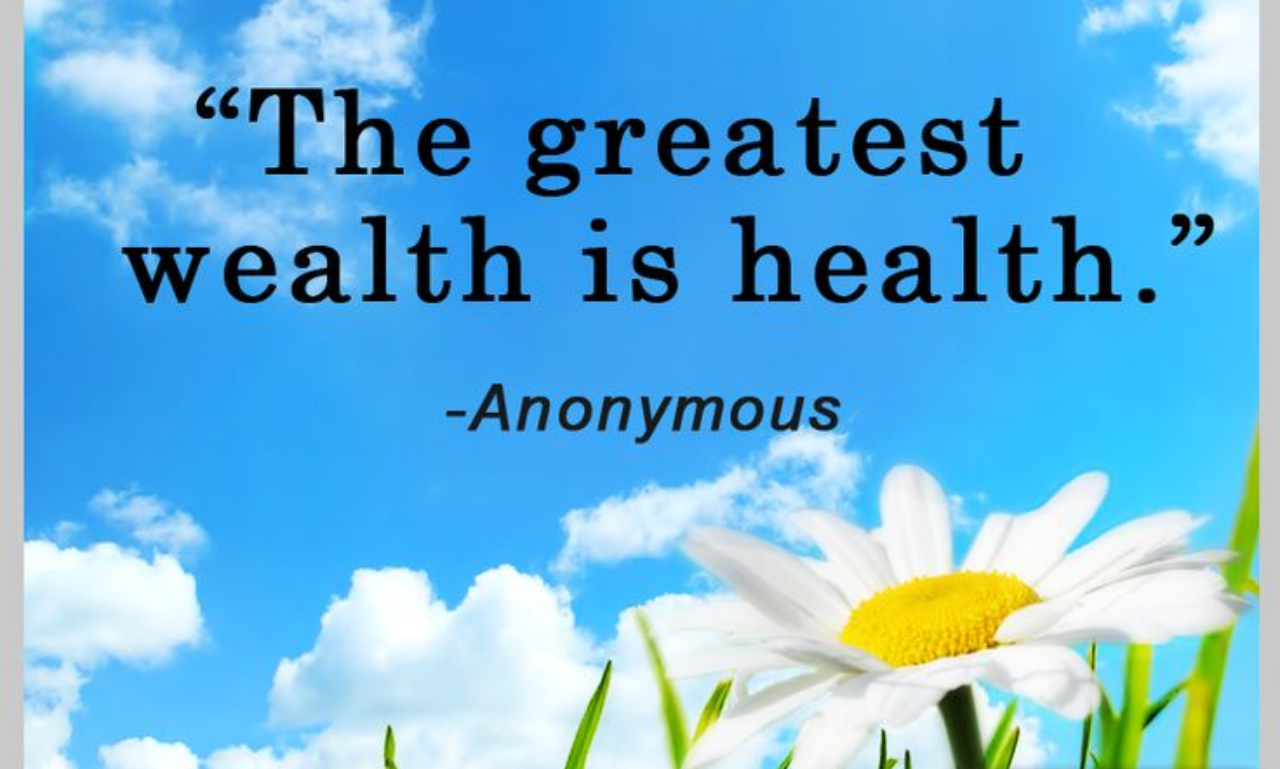 Health is wealth quotes image featuring fitness, healthy habits, and daily motivation.