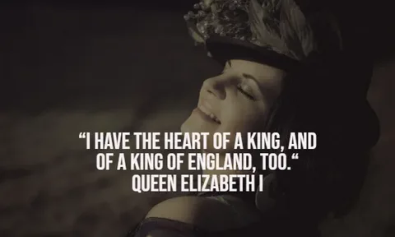 Queen quotes about confidence and inner strength with a golden crown illustration.