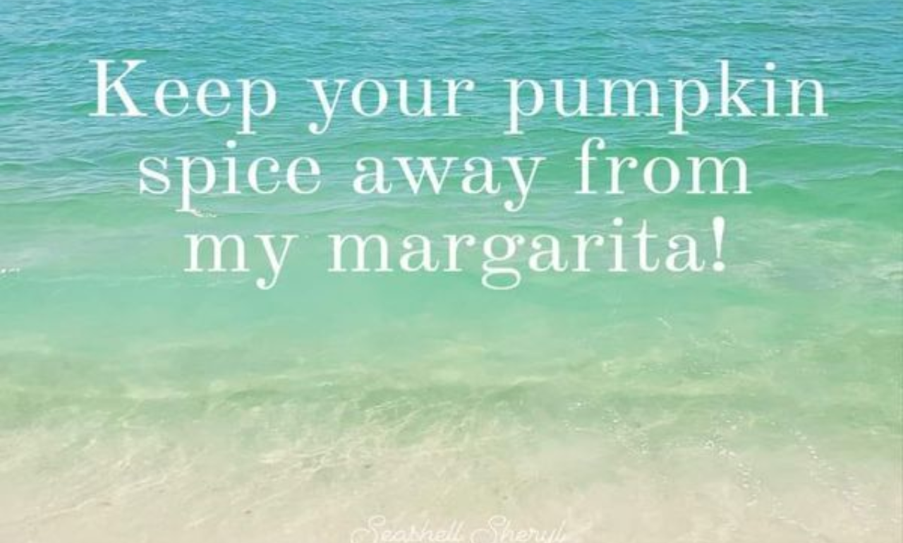 Colorful beach-themed image featuring funny summer quotes to brighten hot summer afternoons.