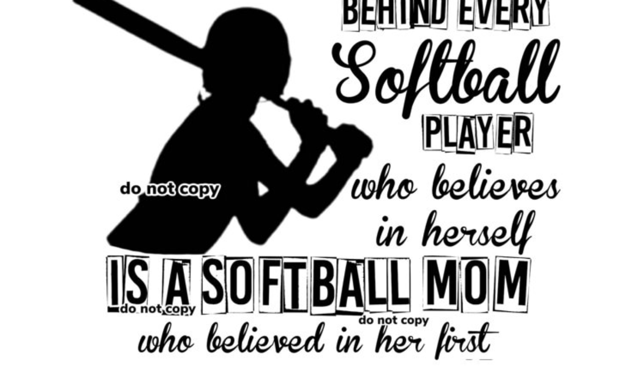 Inspirational softball quotes displayed with a softball and glove on a sunny field.