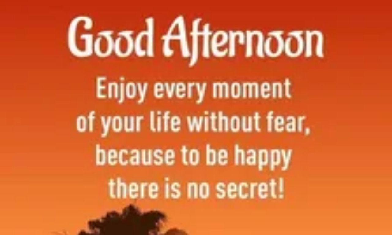 Afternoon quotes with a peaceful sunshine background and inspiring message