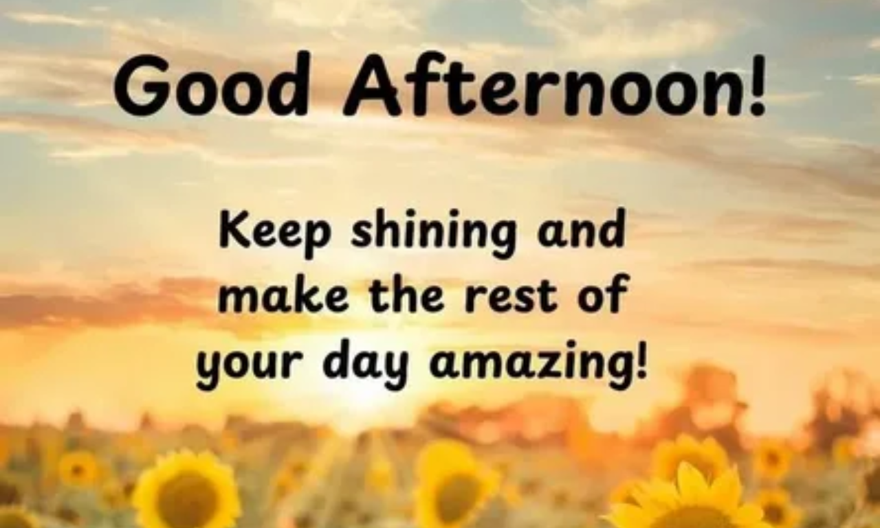 Motivational Afternoon quotes over a calm nature landscape