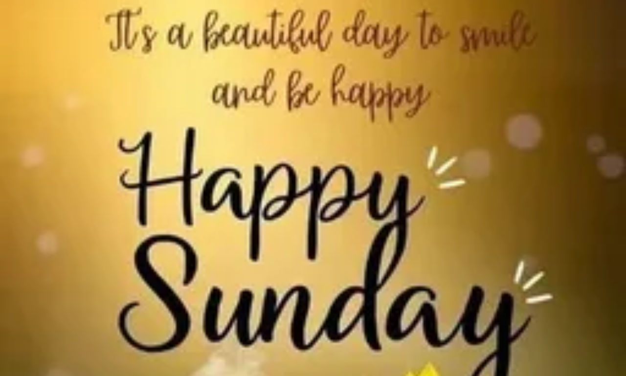 Happy Sunday Quotes with beautiful sunrise and peaceful morning scenery